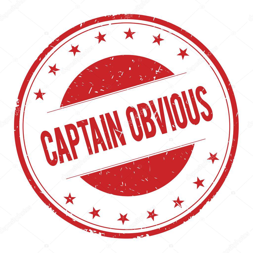 CAPTAIN-OBVIOUS stamp sign