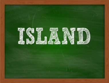 Yeşil kara tahta üzerinde el yazısı metin ada