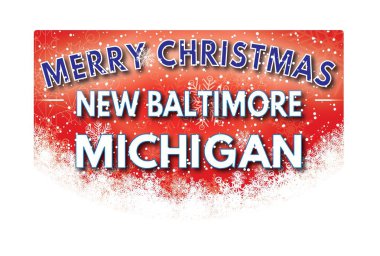 Yeni Baltimore Michigan neşeli Noel tebrik kartı