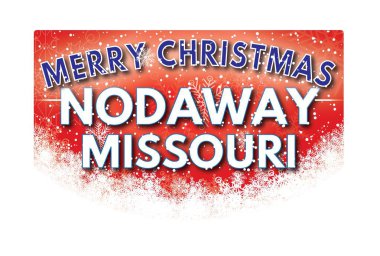 Nodaway Missouri neşeli Noel tebrik kartı