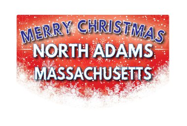 North Adams Massachusetts neşeli Noel tebrik kartı