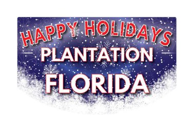 Plantation Florida mutlu tatil tebrik kartı
