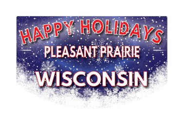 Hoş Prairie Wisconsin mutlu tatil tebrik kartı