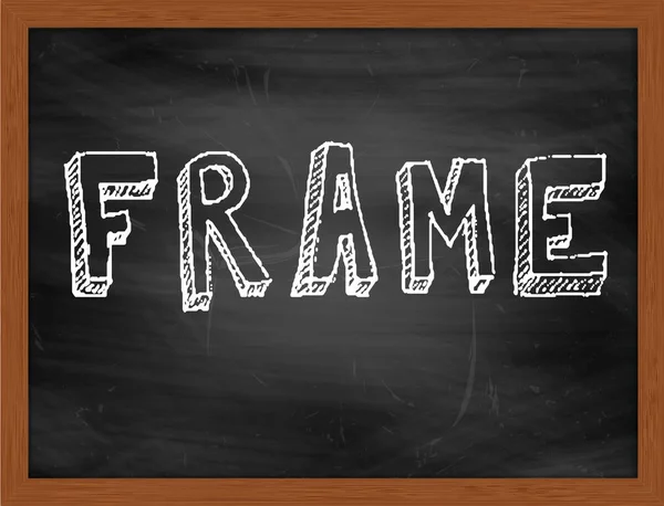 FRAME  hand writing text on black chalkboard — Stock Photo, Image