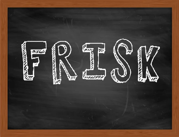 FRISK  hand writing text on black chalkboard — Stock Photo, Image
