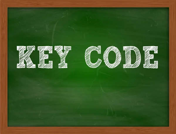 हिरव्या चार्कबोर्डवर कोड हाताने लिहिलेला मजकूर ठेवा — स्टॉक फोटो, इमेज