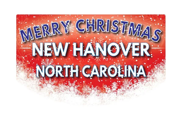 Nieuwe Hannover North Carolina Merry Christmas wenskaart — Stockfoto