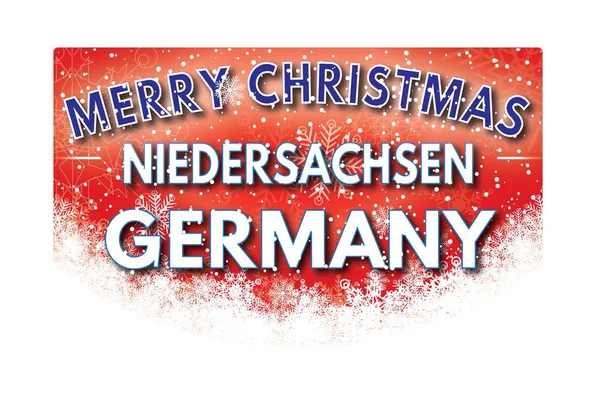 Niedersachsen deutschland frohe weihnachtsgrüße — Stockfoto