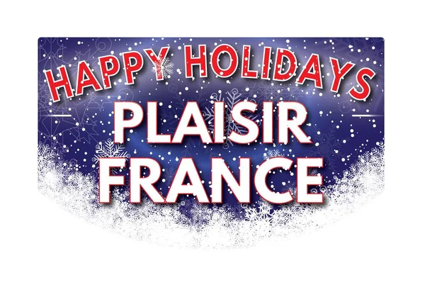 PLAISIR FRANCE   Happy Holidays greeting card