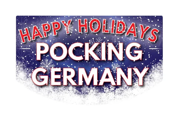 Pocking deutschland frohe feiertage grüßkarte — Stockfoto
