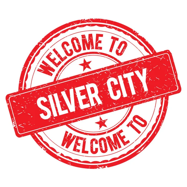 Bienvenido al sello de la ciudad de SILVER . — Foto de Stock