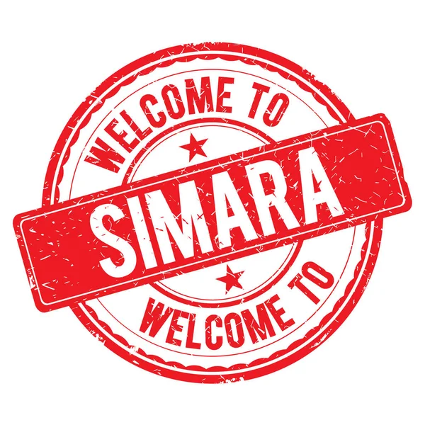 Welkom bij Simara stempel. — Stockfoto