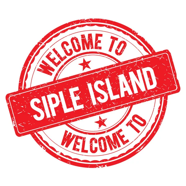 Bienvenido al sello SIPLE ISLAND . — Foto de Stock