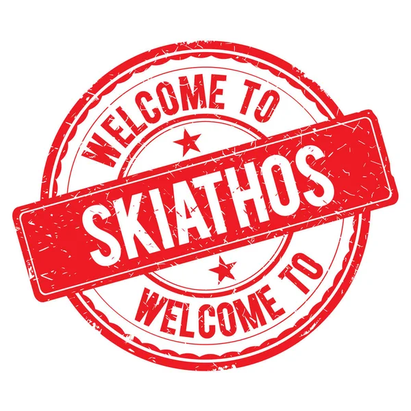 Bienvenido al sello SKIATHOS . — Foto de Stock