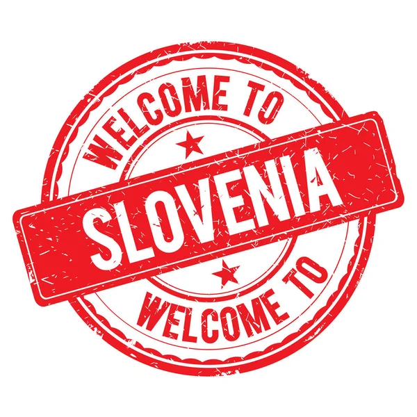 Bienvenido al sello Eslovenia . — Foto de Stock