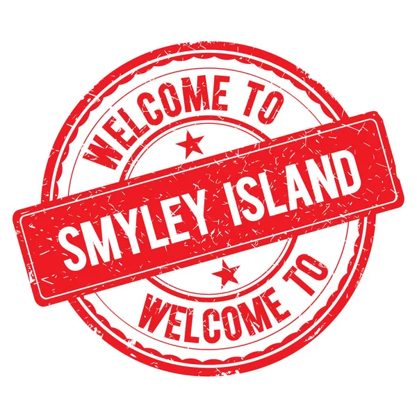 Bienvenido a SMYLEY ISLAND Stamp . — Foto de Stock