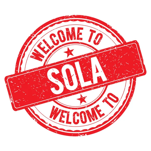 Bienvenido al sello SOLA . — Foto de Stock
