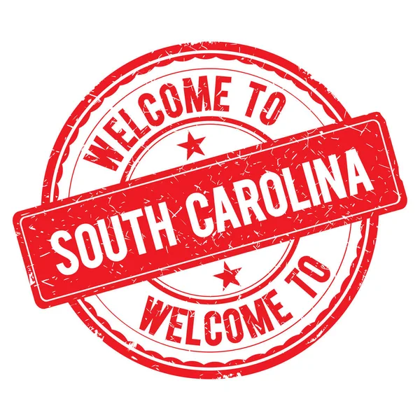 Välkommen till South Carolina stämpel. — Stockfoto