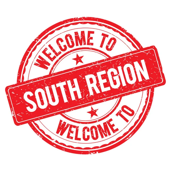 Welkom bij South Region stempel. — Stockfoto