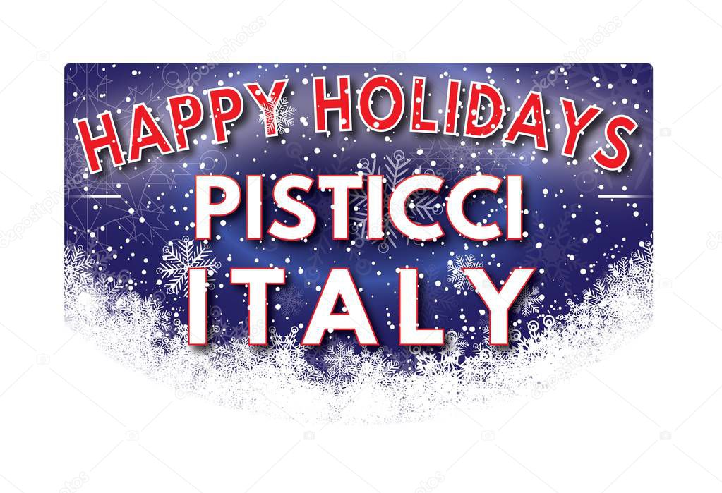 PISTICCI ITALY   Happy Holidays greeting card