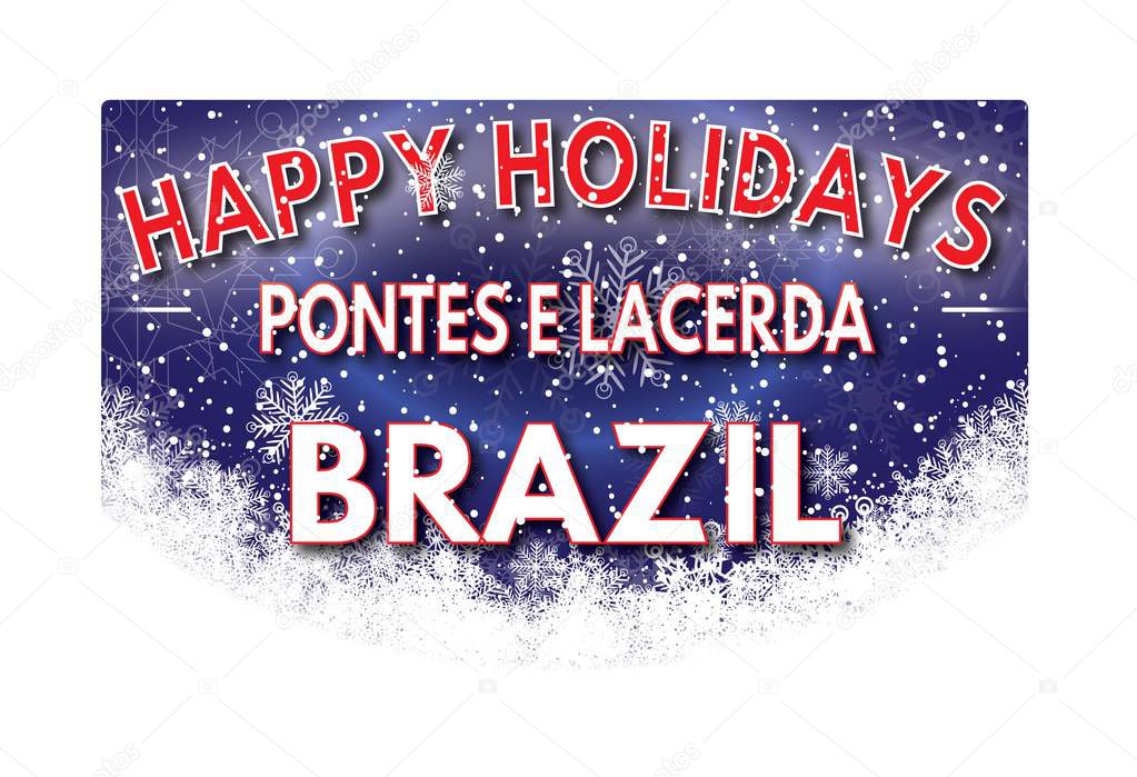PONTES E LACERDA BRAZIL   Happy Holidays greeting card