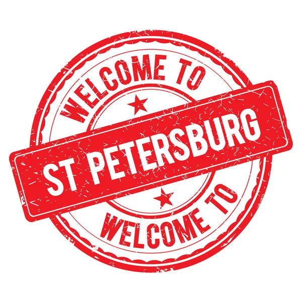 Welkom bij Sint-Petersburg stempel. — Stockfoto