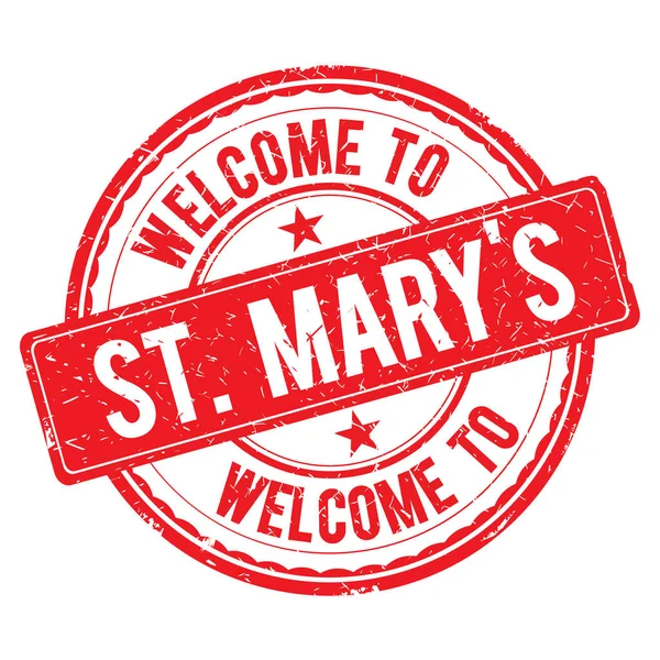 Welkom bij St-Marys stempel. — Stockfoto