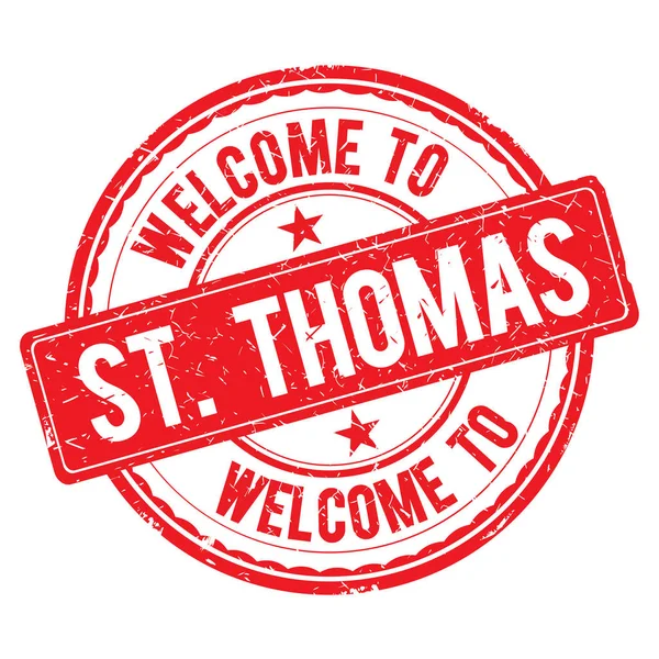 Bienvenido al sello ST-THOMAS . — Foto de Stock