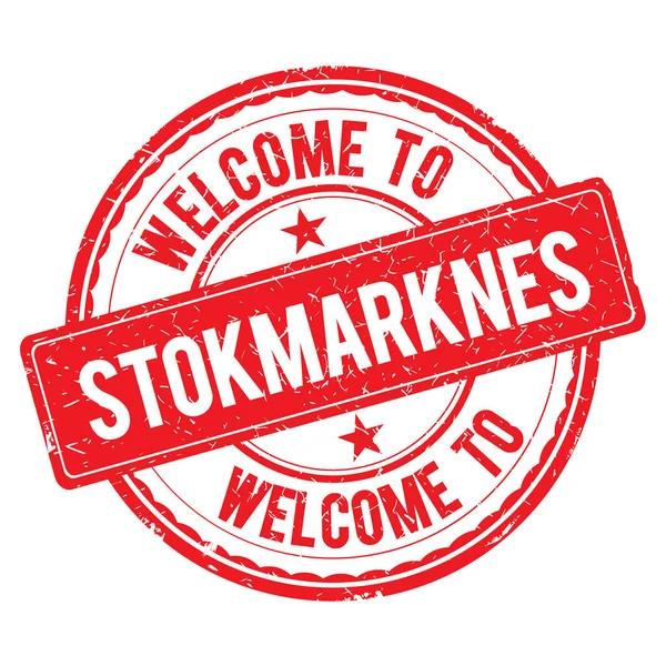 Welkom bij Stokmarknes stempel. — Stockfoto