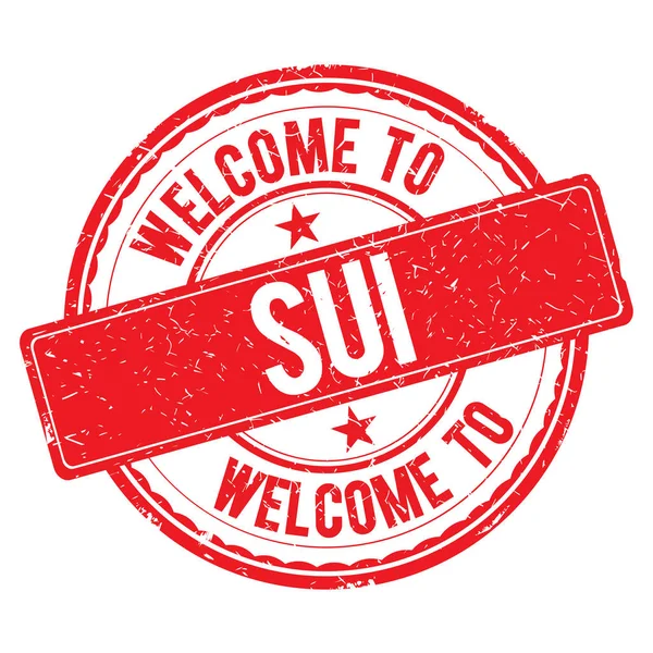 Bienvenido al sello SUI . — Foto de Stock
