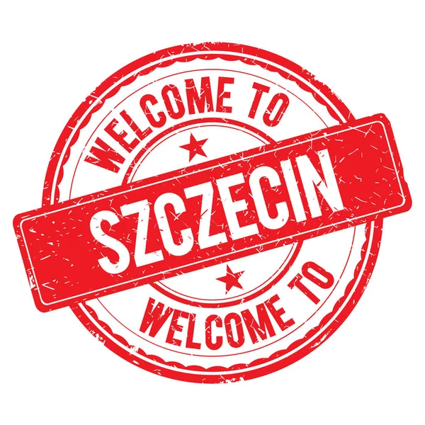 Bienvenido al sello SZCZECIN . — Foto de Stock