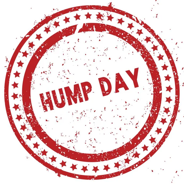 Kırmızı Hump Day sıkıntılı lastik damgası doku ile