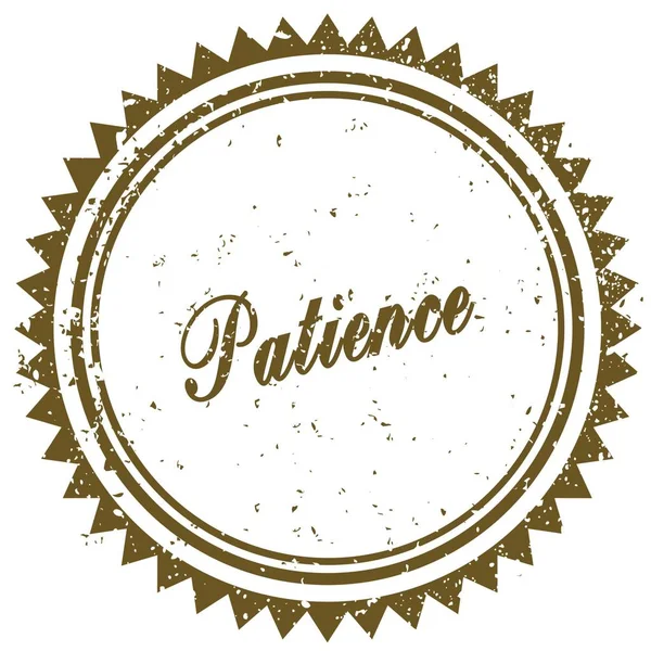 Timbro grunge Brown PATIENCE — Foto Stock