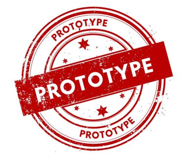 Prototip sıkıntılı kırmızı pul.