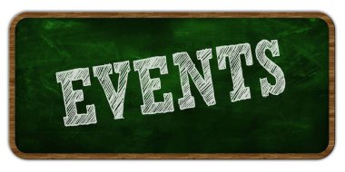 Tebeşir ile yeşil kara tahta yazılan olaylarına. Ahşap çerçeve.