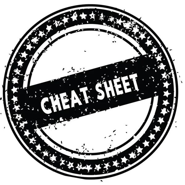 Siyah Cheat Sheet sıkıntılı lastik damgası doku ile.