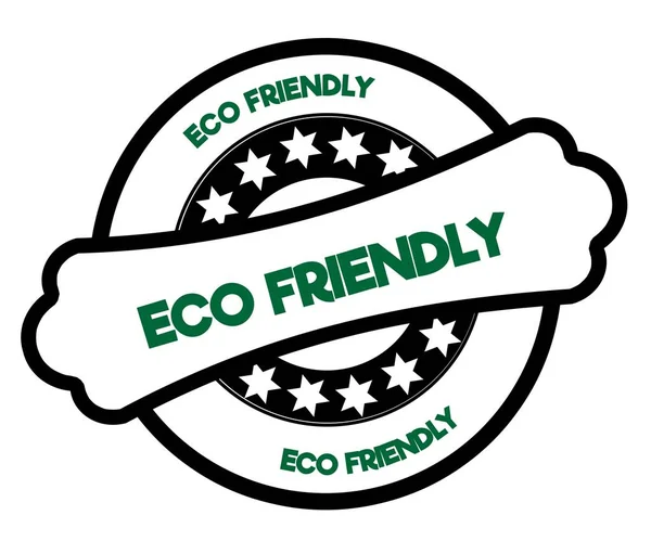 Чорно-зелена марка ECO FRIENDLY . — стокове фото