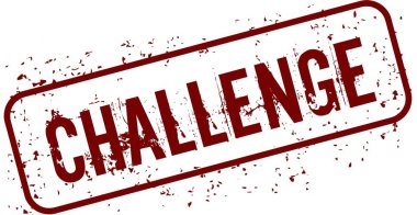 Sıkıntılı Challenge grunge damgası.