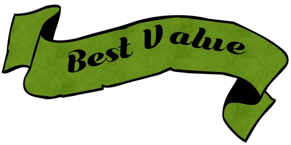 Nejlepší hodnota zelená stuha. — Stock fotografie