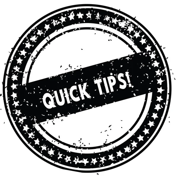 Μαυρες γρήγορες συμβουλές αναξιοπαθούντα καουτσούκ σφραγίδα με υφή grunge. — Φωτογραφία Αρχείου