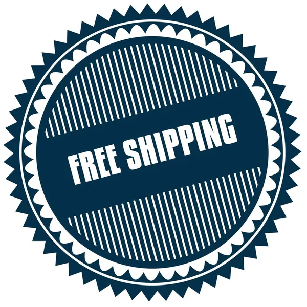 Round FREE SHIPPING blue sticker. — Stock Photo, Image