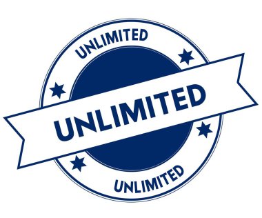 Mavi sınırsız damgası.