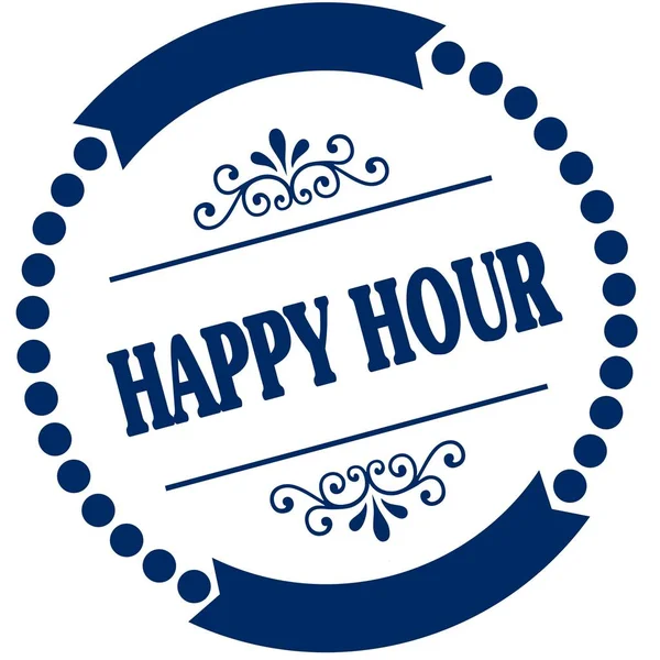 Happy Hour blue seal. — Zdjęcie stockowe