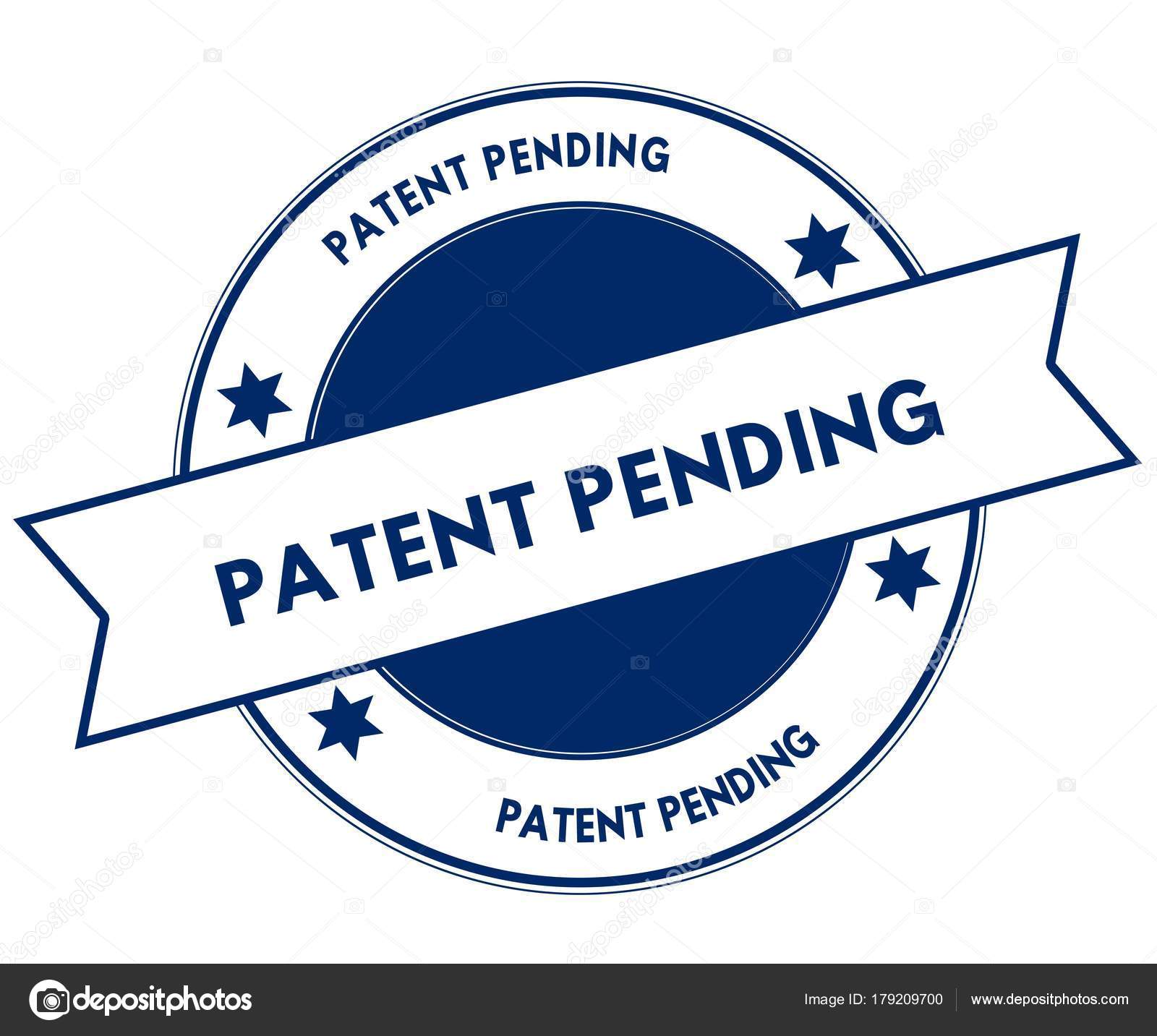 PATENTE azul PENDIENTE sello . — Foto de stock #179209700 © ionutparvu, image size:1600x1433