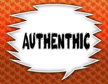 Authenthic metin ile konuşma balonu. Çiçekli duvar kağıdı arka plan.