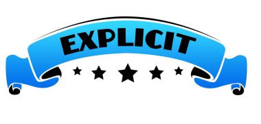 Açık metin ile mavi bant.