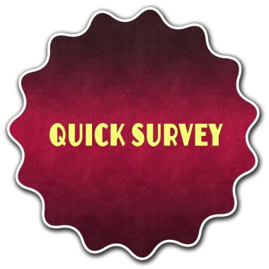 Hızlı anket yuvarlak rozeti