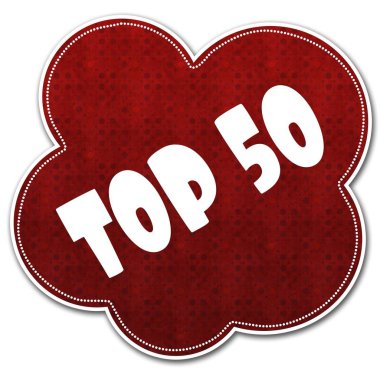 Top 50 metin üzerinde yazılı kırmızı desen bulut.
