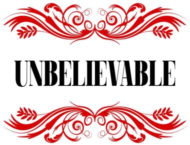 İnanılmaz kırmızı çiçekli metin çerçevesi.