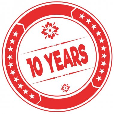 10 yıl turuncu pul.